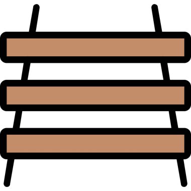 Ahşap simge vektör çizim