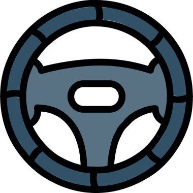 Direksiyon ikonu. Web için araba vektör simgelerinin özet çizimi