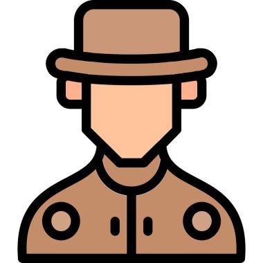 man simgesi, beyaz arkaplanda illüstrasyon vektörü