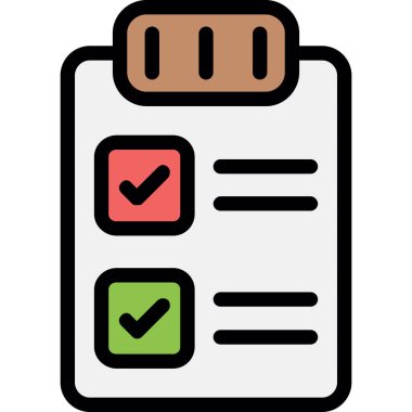 Kontrol listesi vektör illüstrasyon simgesi