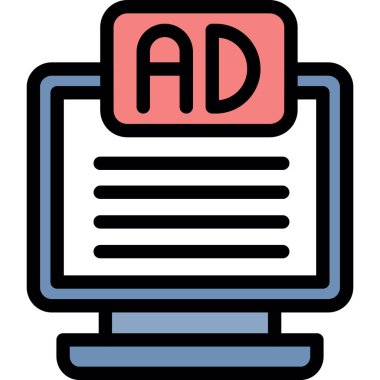 Reklam pazarlama reklam simgesi - taslak biçimi