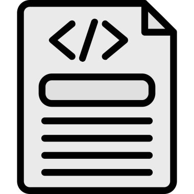 Kodlama. Web simgesi basit illüstrasyon