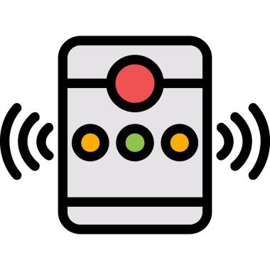 Uzaktan kumanda simgesi. dış hat denetimi uzak vektör simgesi rengi izole