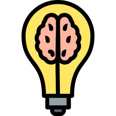 yaratıcı fikir ikonu. özet fikri ampul vektör simgesi rengi düz izole