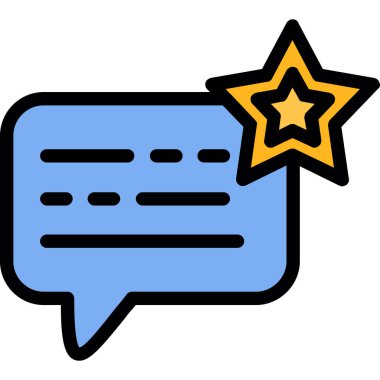 Sohbet mesajı simgesi. hat sohbet mesajı vektör rengi düz izole