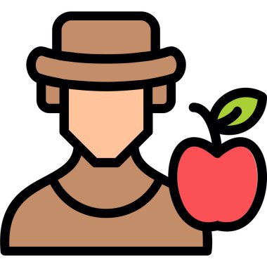 Çiftçi adam ikonu