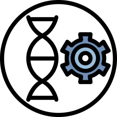 dna. Web simgesi basit illüstrasyon