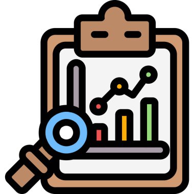 Analiz iş analiz simgesi - ana hatlar biçimi