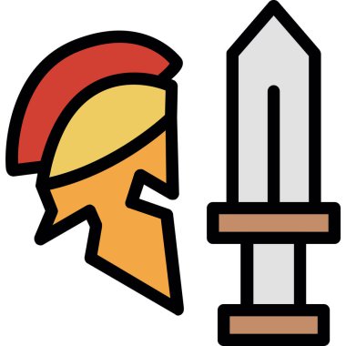 Kılıç. Web simgesi basit illüstrasyon