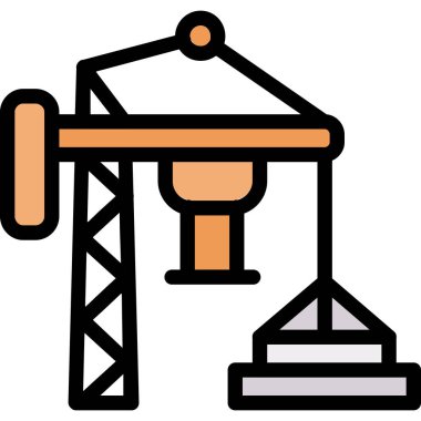 Yapı vinç inşaat simgesi
