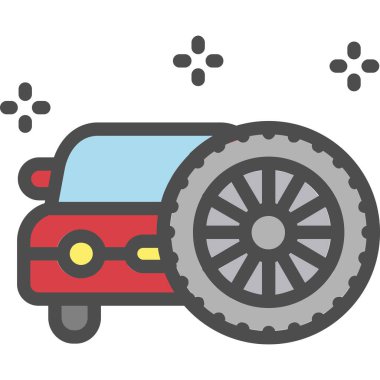 - Araba. Web simgesi basit illüstrasyon