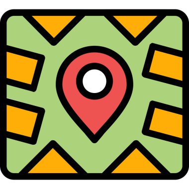 konum haritası pin simgesi - taslak biçimi