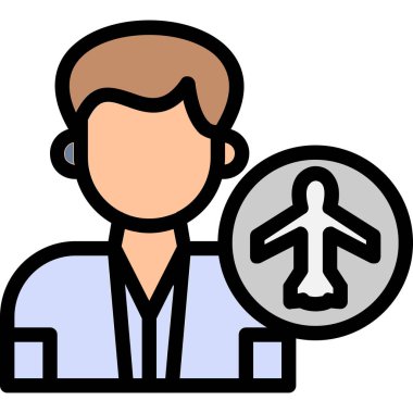 Uçak uçuş ikonu vektör illüstrasyonu