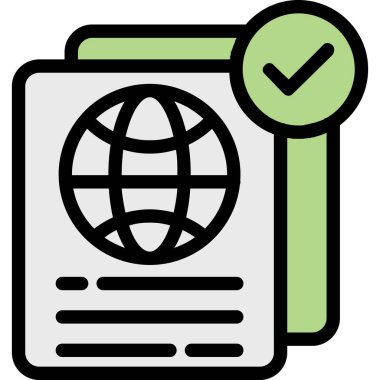 Belge. Web simgesi basit illüstrasyon