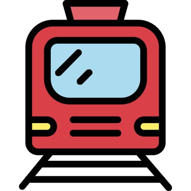 tram simgesi vektör illüstrasyonu