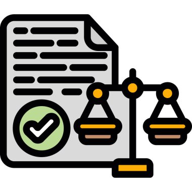 Sözleşme simgesi, vektör illüstrasyonu