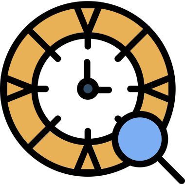 Alarm saati simgesi, vektör illüstrasyonu