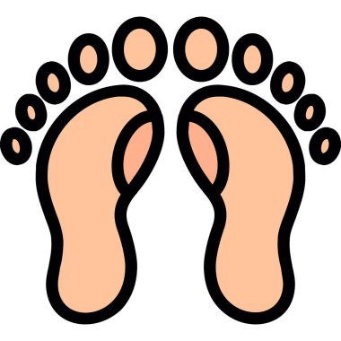 ayak izi ikonu vektör illüstrasyonu