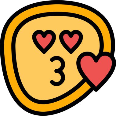 Aşk ikonlu kalp. Romantik aşk aşk vektör simgesi rengi düz izole