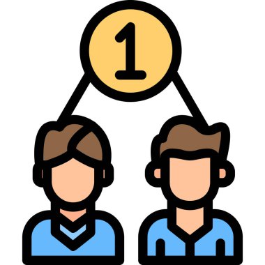 İnsan simgesinin vektör illüstrasyonu