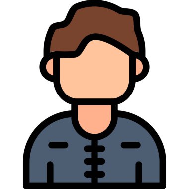 Çizgi biçimi ile Avatar Adam simgesi