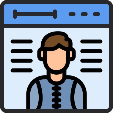 Hesap kartı simgesi - taslak biçimi