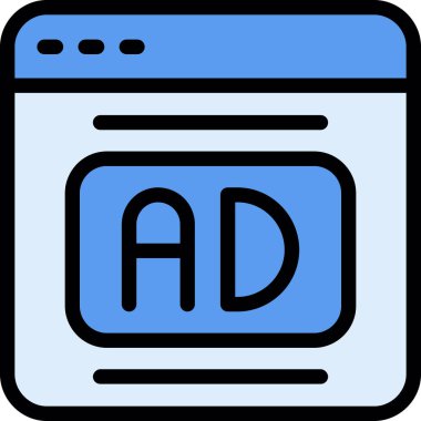 Reklam pazarlama reklam simgesi - taslak biçimi