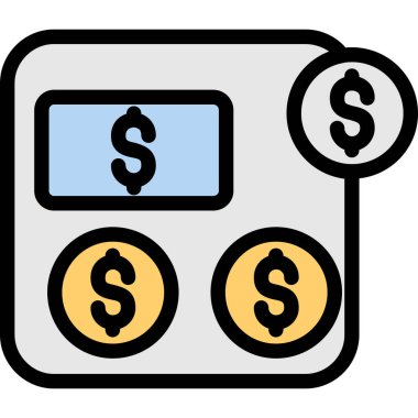 Banka. Web simgesi basit illüstrasyon