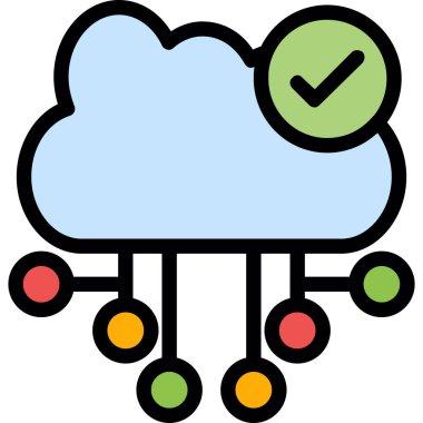 ağ bulut hesaplama simgesi