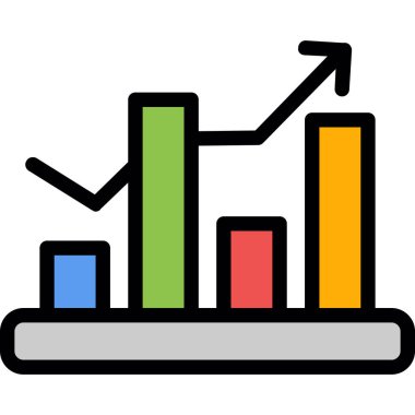 çubuk çizelgesi vektör illüstrasyonu
