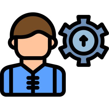 iş adamı dişli simgesi