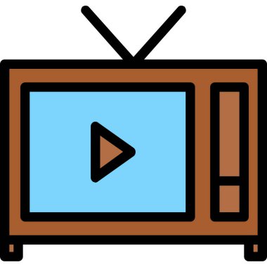 TV simgesi vektör illüstrasyonu