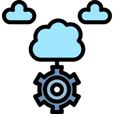 Bulut hesaplama teknolojisi simgesi