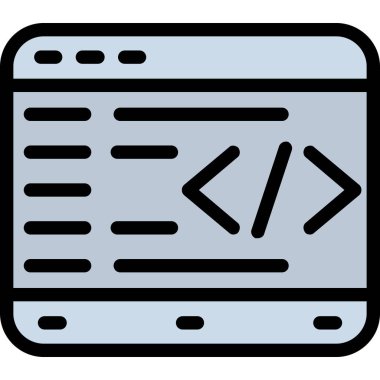 Doldurulmuş kodlama kodlama simgesi - ana hat biçimi