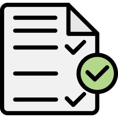 Kontrol listesi. Web simgesi basit tasarım