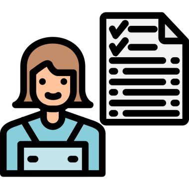 Kadın. Web simgesi basit illüstrasyon