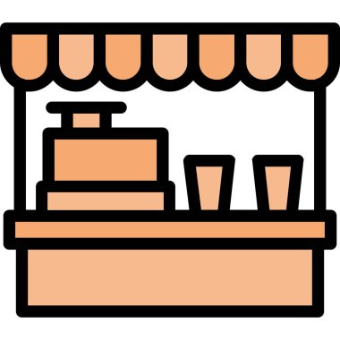 Kahve dükkanı. Basit tasarım