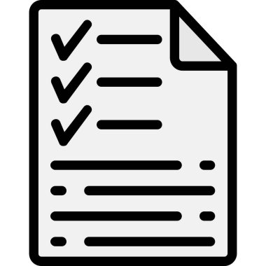 Kontrol listesi. Web simgesi basit illüstrasyon