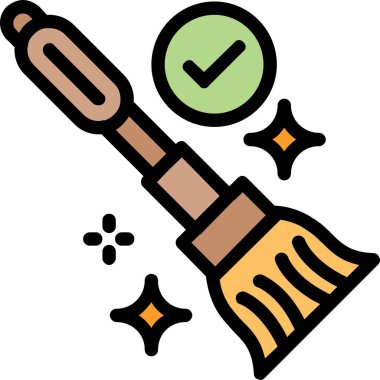 Süpürge temizleme süpürgesi simgesi