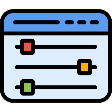 tarayıcı arayüzü vektör simgesi