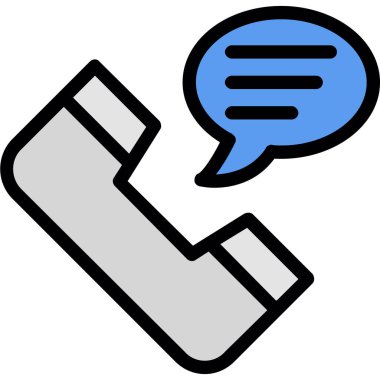 Arama telefon konuşma simgesi tam taslak biçimi