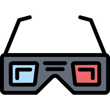 gözlük ikonu vektör illüstrasyonu