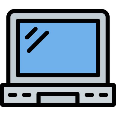 Bilgisayar monitörü. Web simgesi basit illüstrasyon