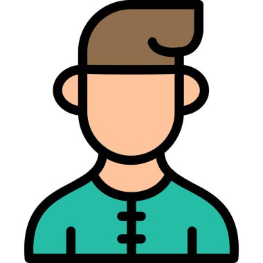 Adamım. Web simgesi basit illüstrasyon