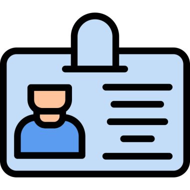 kimlik kartı vektör simgesi