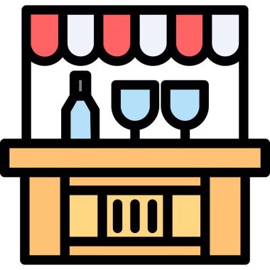 Doldurulmuş bar çubuğu simgesi - taslak biçimi