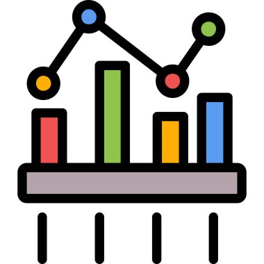 Grafik çizelgesi simgesi - taslak biçimi