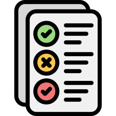 kontrol listesi simgesi, vektör, illüstrasyon