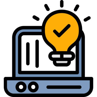 bilgisayar fikir simgesi, vektör tasarımı