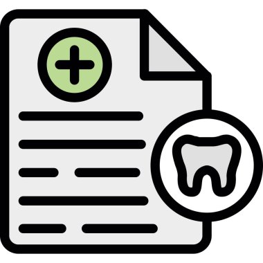 Diş Bakımı simgesi, vektör illüstrasyonu